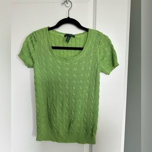 Short sleeve cable seeater by Lauren